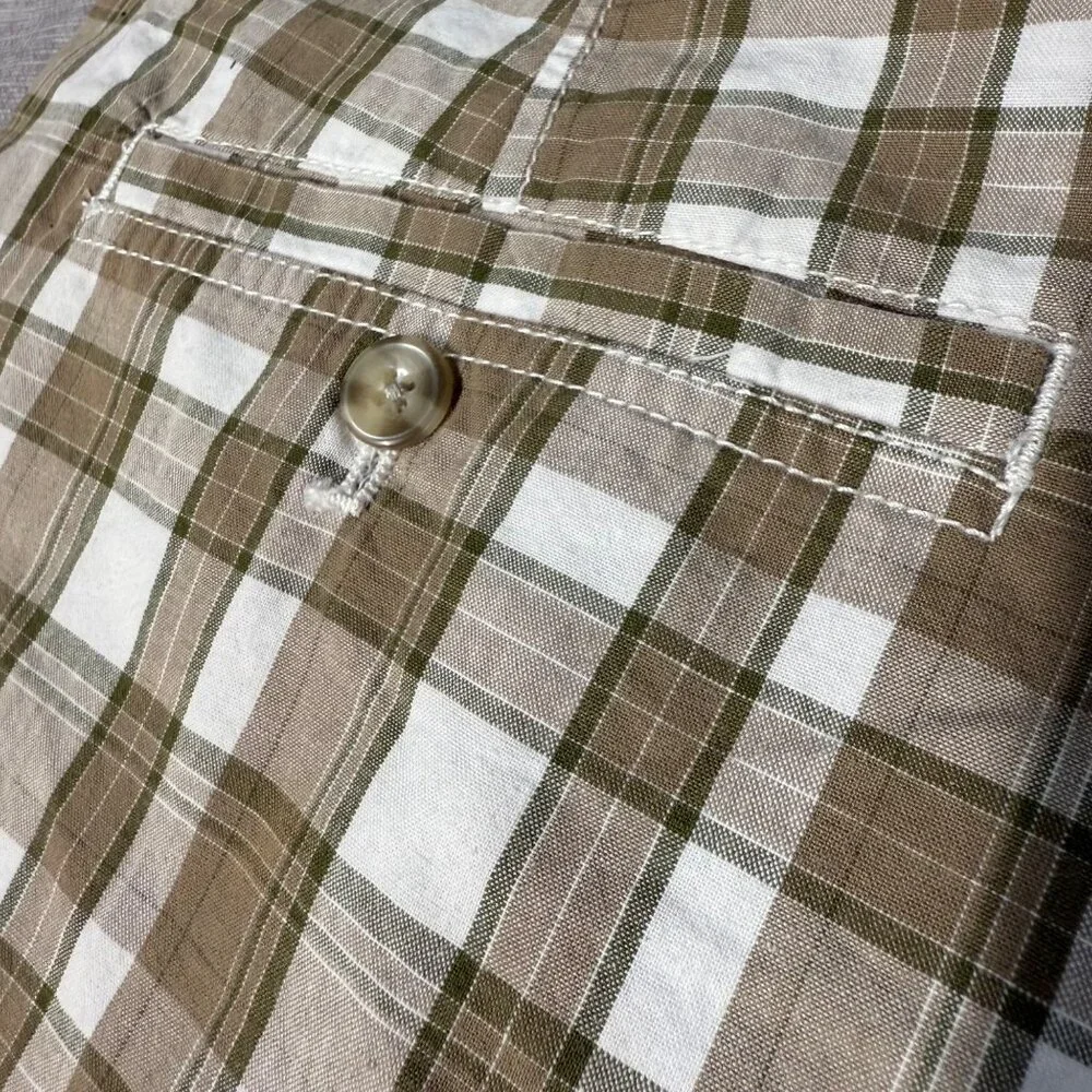 Black Brown 1826 Men's Plaid Cotton Shorts Size 36 Summer Golfing Leisure Play - Picture 15 of 16